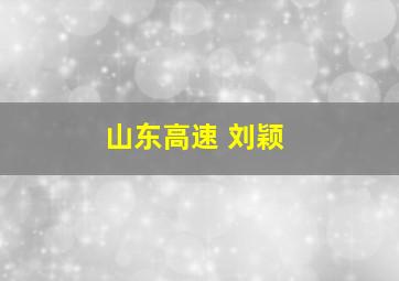 山东高速 刘颖